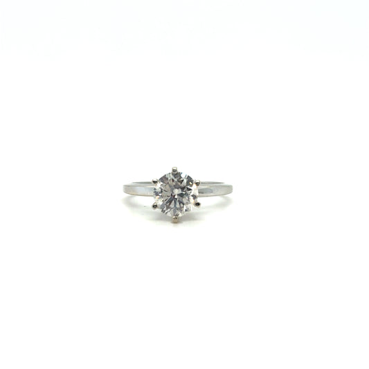 1.71ct Round Brilliant Cut Diamond Ring set in 14kt White Gold
