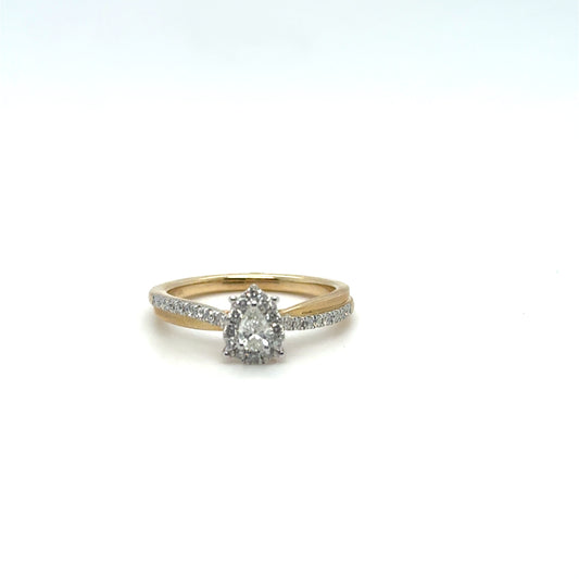 .38ctw Diamond Pear Cluster Ring in Yellow Gold