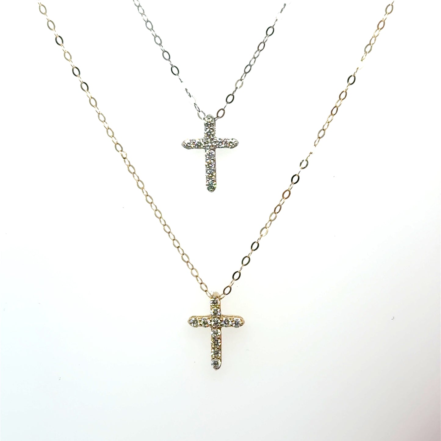 .12ctw Diamond Cross - Available in Yellow or White Gold