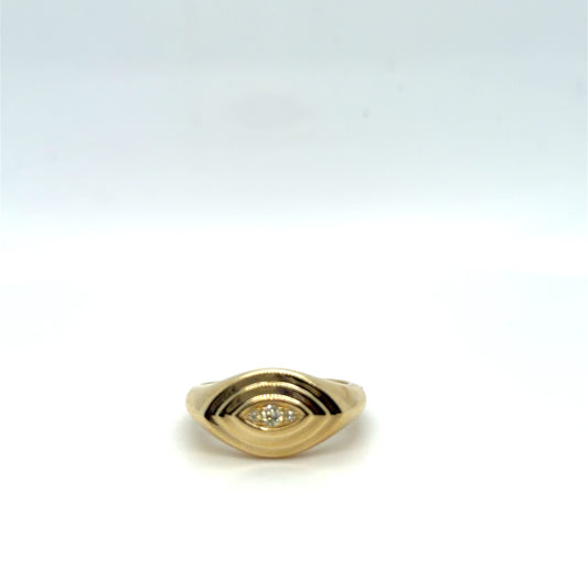 0.06 CTW Diamond in 14kt Yellow Gold East West Ring