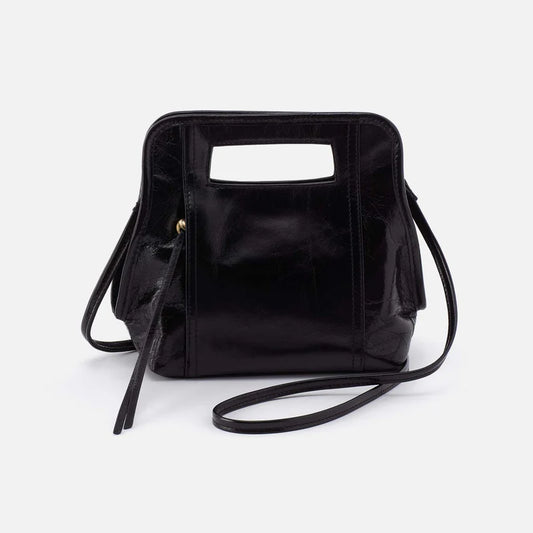 Hobo Ace Crossbody - Polished Leather | Black
