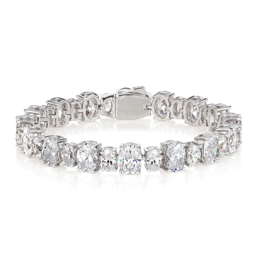 Anna Zuckerman - Mimi Miami Oval Diamond Crystalline Tennis Bracelet