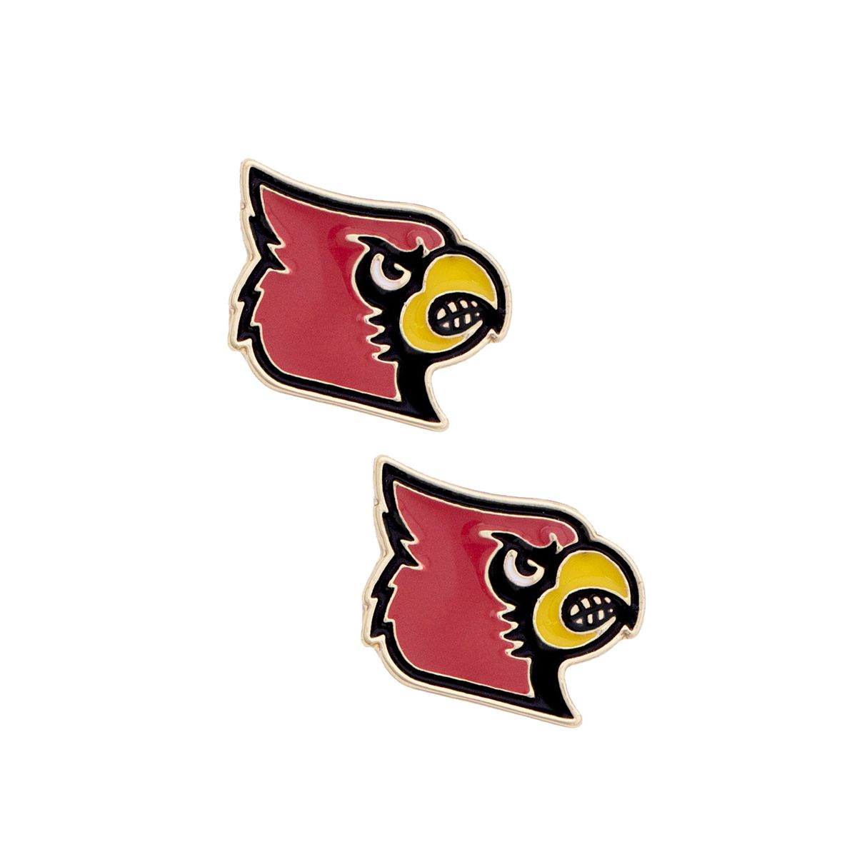 Louisville Cardinals Enamel Logo Stud Earrings