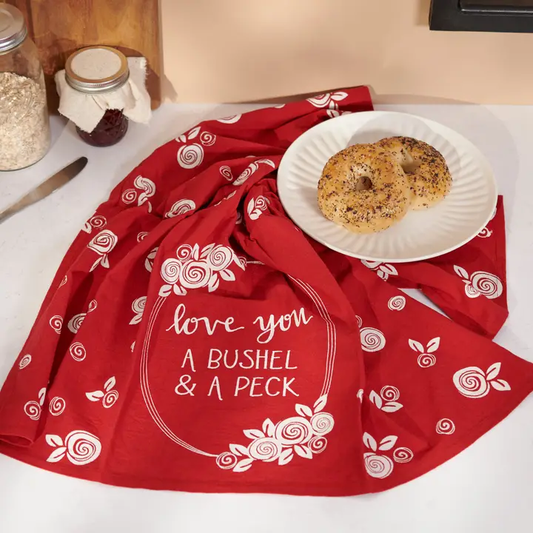 "Love You A Bushel & A Peck" Tea Towel