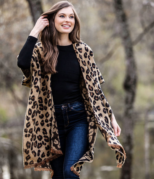 Britt's Knits Snow Leopard Wrap