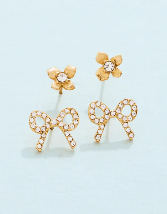 Spartina Sweet Bows Stud Earrings Set