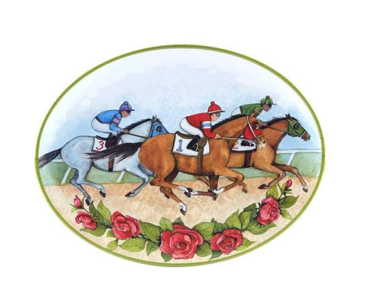 Day at the Races Melamine Oval Platter
