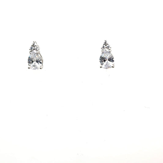 Super Special CZ Sterling Silver Pear Shaped Earrings