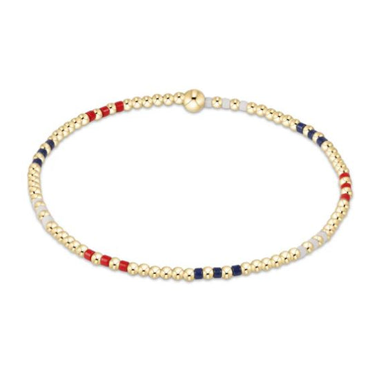 eNewton Hope Joy pattern 2mm bead bracelet - Firecracker