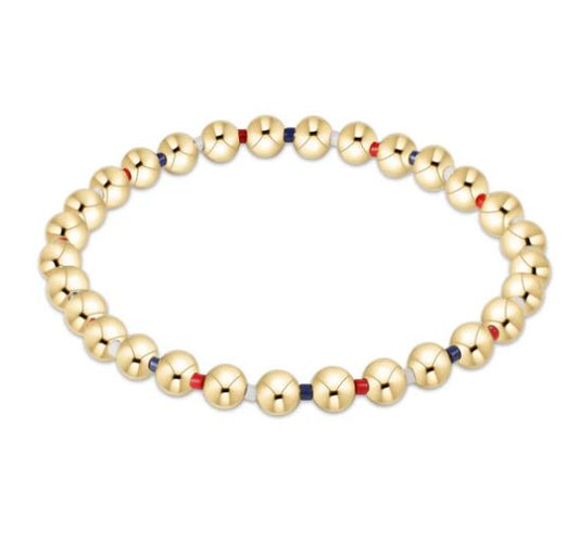 eNewton Hope Grateful 5mm bead bracelet - Firecracker
