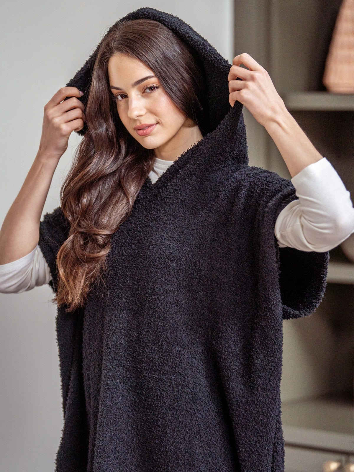 Always Cozy Hooded Poncho