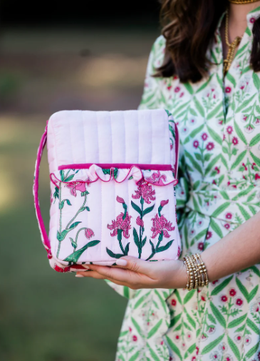 Heart of Grace Rose D'Iris Luxe Quilted Scalloped Bible Cover