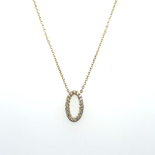 .14ctw Diamond Oval Necklace