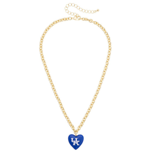Ky Wildcats Heart Pendant