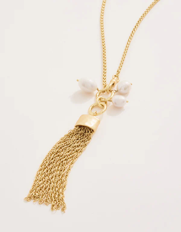 Spartina Tassel Convertible Lariat Necklace 24"