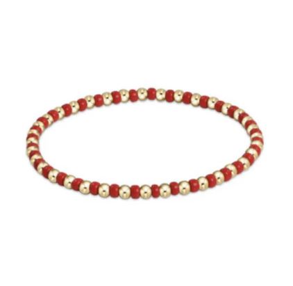 e. Newton GAMEDAY HOPE GRATEFUL BRACELET - BRIGHT RED