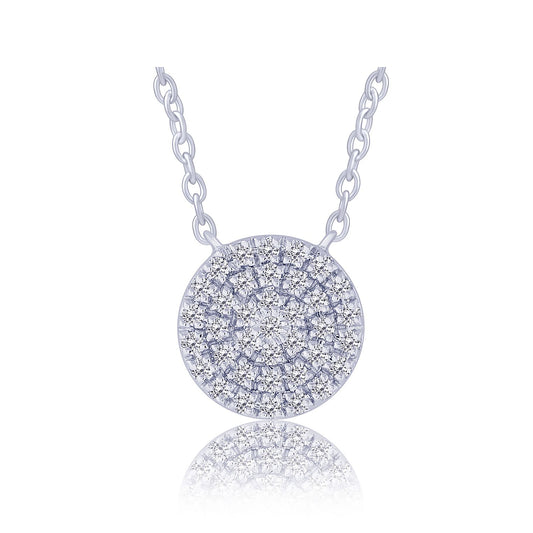 .15ctw Diamond Disc 10kt Gold 18" Necklace