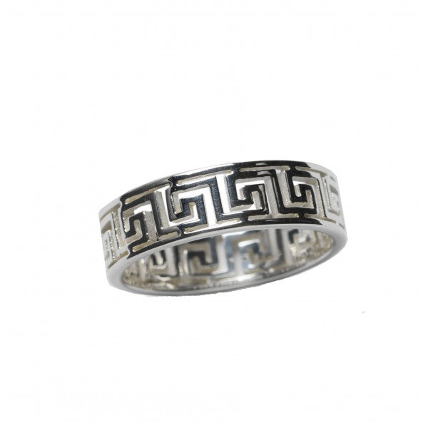 Southern Gates Art Deco Greek Key Ring, Single
