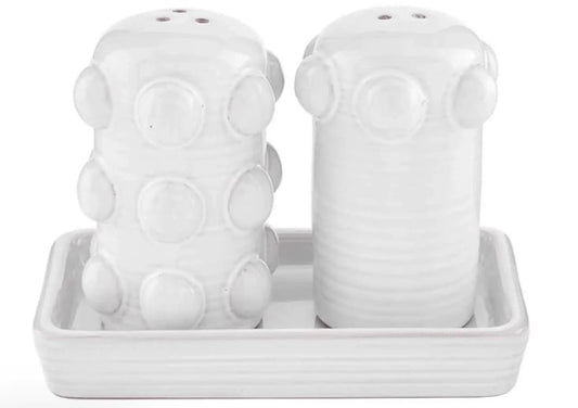 Mud Pie Beaded Salt & Pepper Set