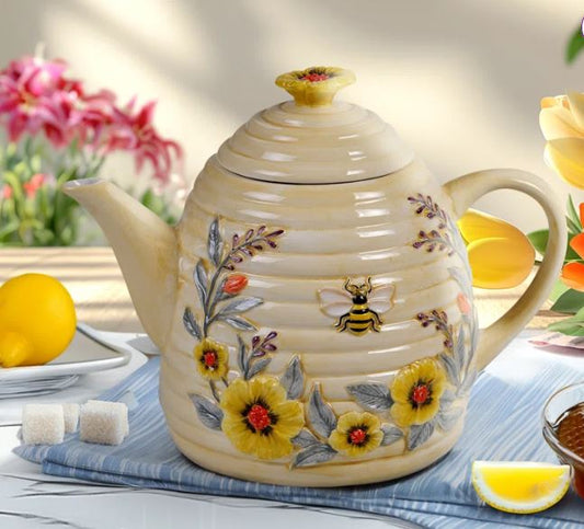 Bee Sweet 3D Beehive Teapot