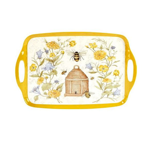 Bee Sweet Melamine Rectangle Tray w/ Handles