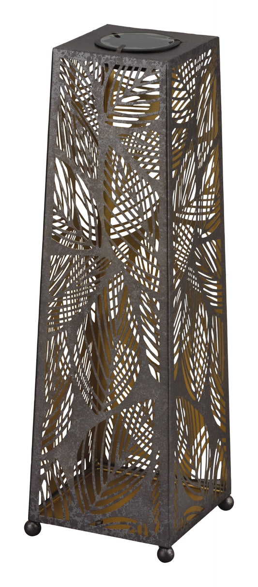 24" Patio Leaf Shadow Lantern