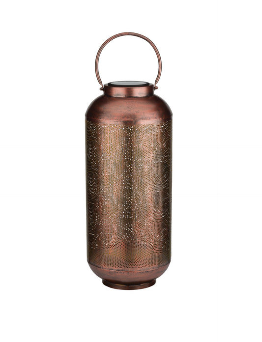 Copper Tone Cylinder Shadow Solar Lantern