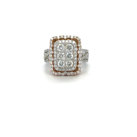 14kt Rose & White Gold 2ctw Diamond Ring