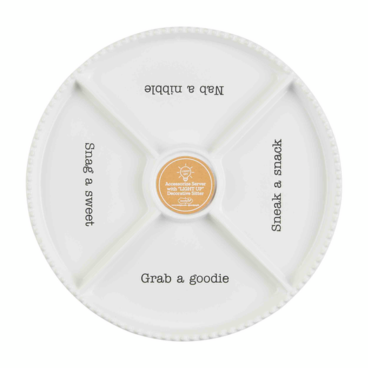 Mud Pie Divided Attachment Serving Platter - Round