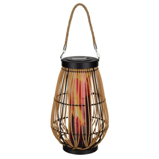 Pear Shaped Wicker Solar Lantern