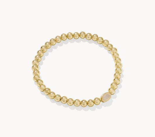 Kendra Scott Mini Elaina Gold Stretch Bracelet - Iridescent Drusy